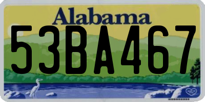 AL license plate 53BA467