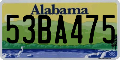 AL license plate 53BA475