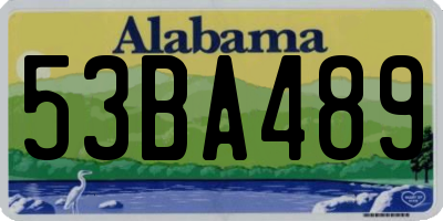 AL license plate 53BA489
