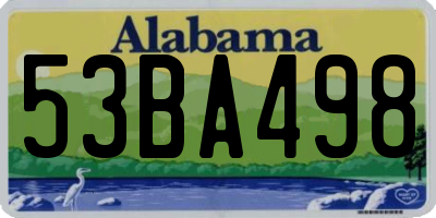 AL license plate 53BA498