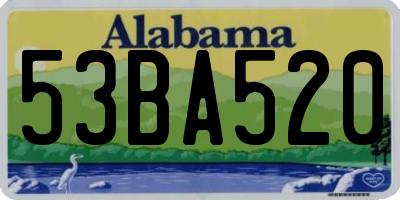 AL license plate 53BA520