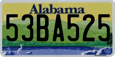 AL license plate 53BA525