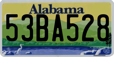 AL license plate 53BA528