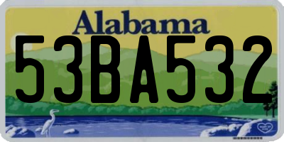AL license plate 53BA532