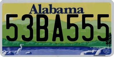 AL license plate 53BA555