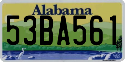 AL license plate 53BA561