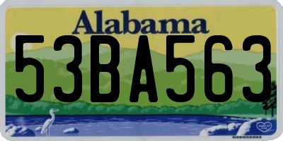 AL license plate 53BA563