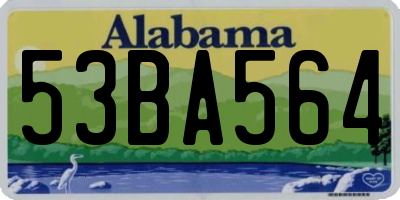 AL license plate 53BA564