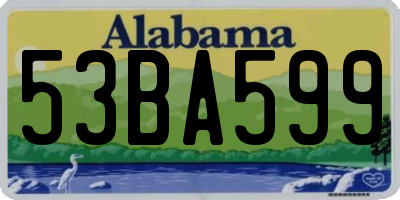 AL license plate 53BA599