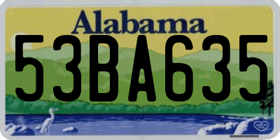 AL license plate 53BA635