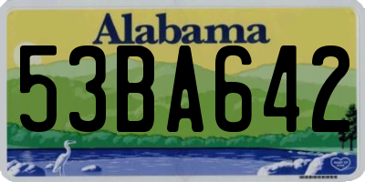 AL license plate 53BA642