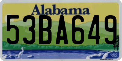 AL license plate 53BA649