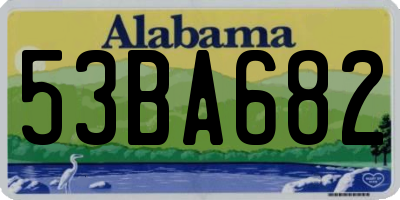 AL license plate 53BA682