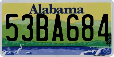 AL license plate 53BA684