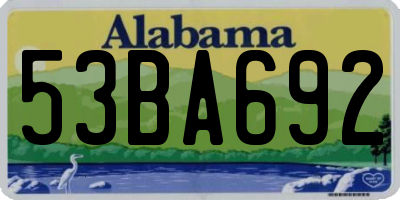 AL license plate 53BA692