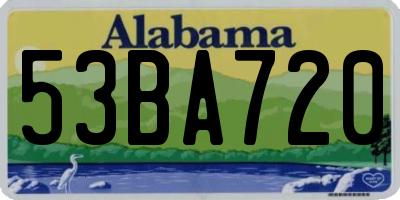 AL license plate 53BA720