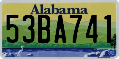 AL license plate 53BA741