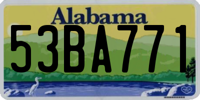 AL license plate 53BA771