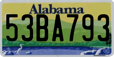 AL license plate 53BA793