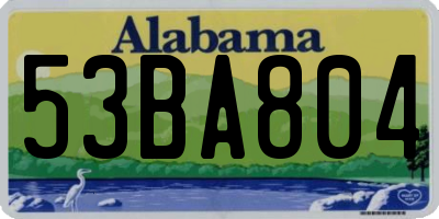 AL license plate 53BA804