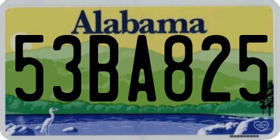 AL license plate 53BA825