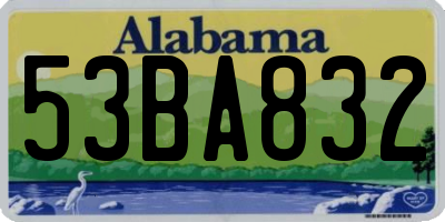 AL license plate 53BA832