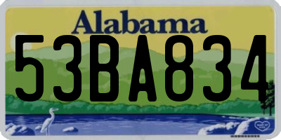 AL license plate 53BA834
