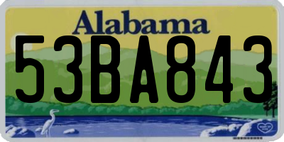 AL license plate 53BA843