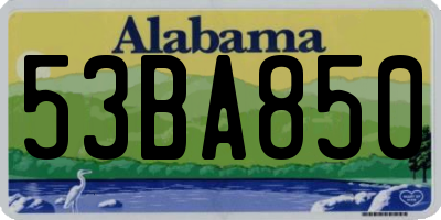 AL license plate 53BA850