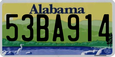 AL license plate 53BA914
