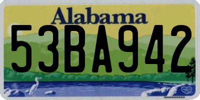 AL license plate 53BA942