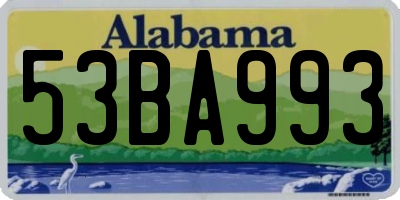 AL license plate 53BA993