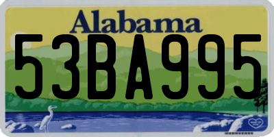 AL license plate 53BA995
