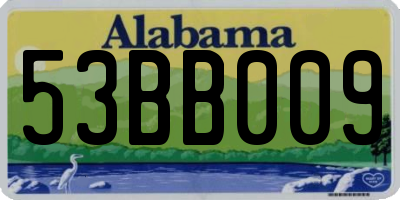 AL license plate 53BB009