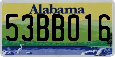 AL license plate 53BB016