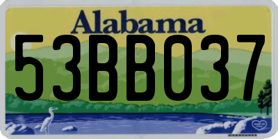 AL license plate 53BB037