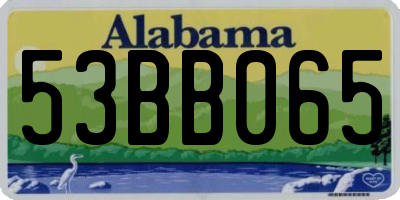 AL license plate 53BB065