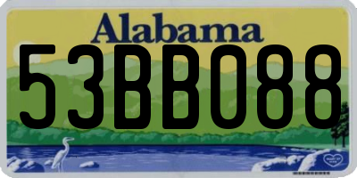 AL license plate 53BB088