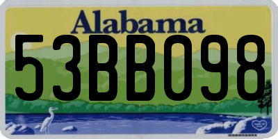 AL license plate 53BB098