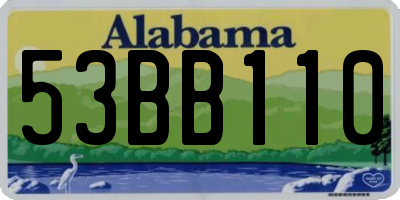 AL license plate 53BB110