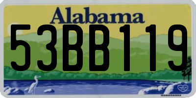 AL license plate 53BB119