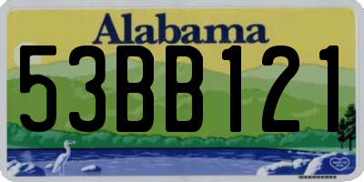 AL license plate 53BB121