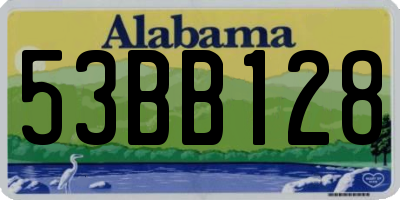 AL license plate 53BB128