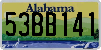 AL license plate 53BB141
