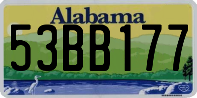 AL license plate 53BB177