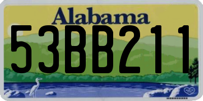 AL license plate 53BB211