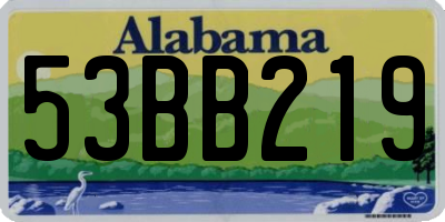 AL license plate 53BB219