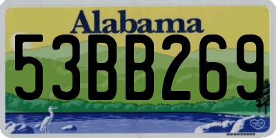 AL license plate 53BB269