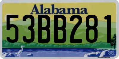 AL license plate 53BB281