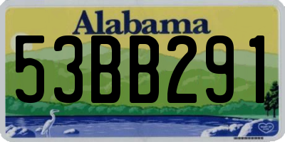AL license plate 53BB291